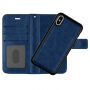 Husă de protecţie flip 2 în 1, detaşabilă, pentru Apple iPhone XS / iPhone X - albastru închis
