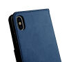 Husă de protecţie flip 2 în 1, detaşabilă, pentru Apple iPhone XS / iPhone X - albastru închis
