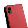 Husă de protecţie flip 2 în 1, detaşabilă, pentru Apple iPhone XS / iPhone X - roşu