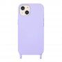 Husă din silicon cu șnur pentru iPhone 13 Pro - violet