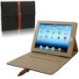 Husă de lux din piele PU, cu cataramă, pentru Apple iPad 4 / 3 / 2 - negru
