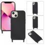 Husă din silicon cu șnur pentru iPhone 12 Pro Max - negru
