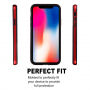 Carcasă transparentă GOOSPERY, cu ramă colorată, pentru Apple iPhone XS / iPhone X - negru/roşu