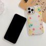 Husă transparentă cu model floral pentru iPhone 13 Pro - begonii