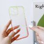 Husă transparentă cu carcasă în doua nuanțe de culori pentru iPhone 11 - roșu-verde