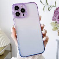 Husă transparentă cu carcasă în doua nuanțe de culori pentru iPhone 11 Pro - albastru-mov