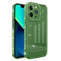 Husă transparentă cu efect de diamant pentru iPhone 11 - verde