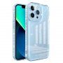 Husă transparentă cu efect de diamant pentru iPhone 12 Pro - albastru