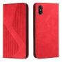Carcasă flip din piele cu model pentru iPhone XS Max - roșu