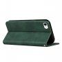 Carcasă flip din piele cu model pentru iPhone SE (2020/2022) / 8 / 7 - verde închis