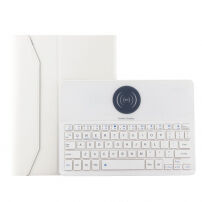 Carcasă cu tastatură, cu încărcare wireless, pentru iPad 9,7" (2017/2018) / Pro 9,7" / Air 1 / 2 - alb