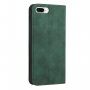 Carcasă flip din piele cu model pentru iPhone 7 Plus / 8 Plus - verde închis