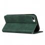 Carcasă flip din piele cu model pentru iPhone 7 Plus / 8 Plus - verde închis