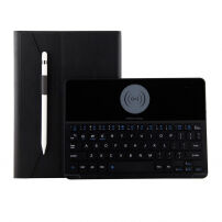 Carcasă cu tastatură, cu încărcare wireless, pentru iPad 9,7" (2017/2018) / Pro 9,7" / Air 1 / 2 - negru
