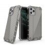 Husă rezistentă, strălucitoare cu grilă verticală pentru iPhone 11 Pro Max - gri