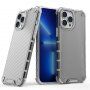 Husă rezistentă, strălucitoare cu grilă verticală pentru iPhone 12 Pro Max - gri