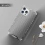Husă rezistentă, strălucitoare cu grilă verticală pentru iPhone 12 Pro Max - gri