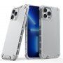 Husă rezistentă, strălucitoare cu grilă verticală pentru iPhone 13 Pro Max - transparent
