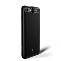 Carcasă USAMS, cu baterie 3000mAh şi protecţie lentilă, pentru Apple iPhone SE (2020/2022) / 8 / 7 / 6S / 6 - negru