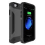 Carcasă rezistentă de protecţie, cu baterie 4000 mAh, pentru iPhone SE (2020/2022) / 8 / 7 / 6S / 6 - gri