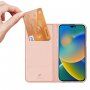DUX DUCIS husă tip flip pentru iPhone 14 Pro - roz-auriu