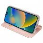 DUX DUCIS husă tip flip pentru iPhone 14 Pro - roz-auriu