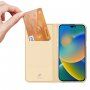 DUX DUCIS husă tip flip pentru iPhone 14 Pro - auriu