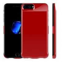Carcasă de protecţie, cu baterie 6200 mAh, pentru Apple iPhone 6 Plus / 6S Plus / 7 Plus / 8 Plus - roşu