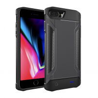 Carcasă rezistentă de protecţie, cu baterie 4000mAh pentru iPhone 6 Plus / 6S Plus / 7 Plus / 8 Plus - gri