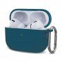 Husă de protecție din silicon cu carabină pentru AirPods Pro 2 (2022) cu conector Lightning - albastru închis
