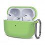 Husă de protecție din silicon cu carabină pentru AirPods Pro 2 (2022) cu conector Lightning - verde