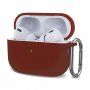Husă de protecție din silicon cu carabină pentru AirPods Pro 2 (2022) cu conector Lightning - maro