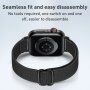 Curea din nailon subțire cu cataramă glisantă pentru Apple Watch 42mm / 41mm / 40mm / 38mm - bej