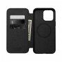 Nomad Leather Folio carcasă flip cu MagSafe pentru iPhone 14 - negru