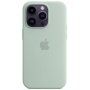 Carcasă originală Apple din silicon cu MagSafe pentru iPhone 14 Pro Max - albastru azur brumă