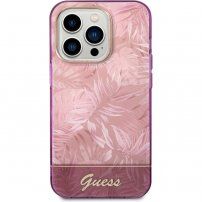 Guess Jungle husă pentru iPhone 14 Pro Max - roz