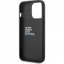 BMW M Tricolor Stripe husă pentru iPhone 14 Pro Max - negru