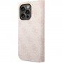 Guess 4G Metal Camera Outline carcasă flip pentru iPhone 14 Pro - roz