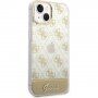 Guess Peony Glitter Script Logo husă pentru iPhone 14 - auriu