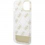 Guess Peony Glitter Script Logo husă pentru iPhone 14 - auriu