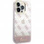 Guess Peony Glitter Script Logo husă pentru iPhone 14 Pro Max - roz