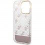 Guess Peony Glitter Script Logo husă pentru iPhone 14 Pro Max - roz