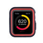 Carcasă de protecţie, din silicon, pentru Apple Watch 38mm - negru - roşu