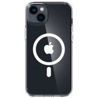 Spigen Ultra Hybrid husă transparentă cu MagSafe pentru iPhone 14 Plus - alb