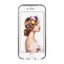 Carcasă de protecţie, cu partea din spate transparentă, pentru Apple iPhone 6 / 6S - roz cu flori