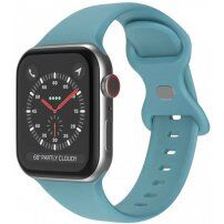 Curea din silicon cu cataramă fluture pentru Apple Watch 42mm / 41mm / 40mm / 38mm - turcoaz