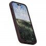 NJORD husă piele pentru iPhone 14 Pro - maro închis