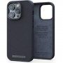NJORD husă piele pentru iPhone 14 Pro - gri închis