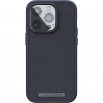 NJORD husă piele pentru iPhone 14 Pro - gri închis