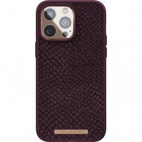 NJORD husă din piele de somon cu MagSafe pentru iPhone 14 Pro Max - violet
